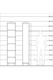 Arges Dolap 5 Raflı 44x30x221 Antrasit-Antrasit
