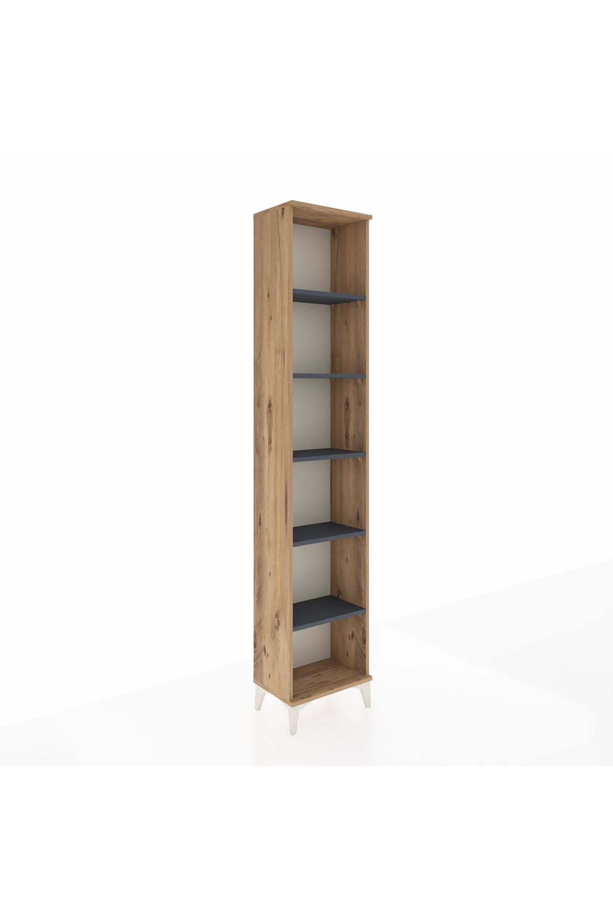 Arges Dolap 5 Raflı 44x30x221 Çam-Antrasit