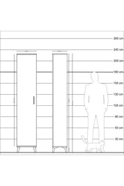 Arges Dolap 5 Raflı Tek Kapaklı 44x30x221 Aytaşı-Aytaşı