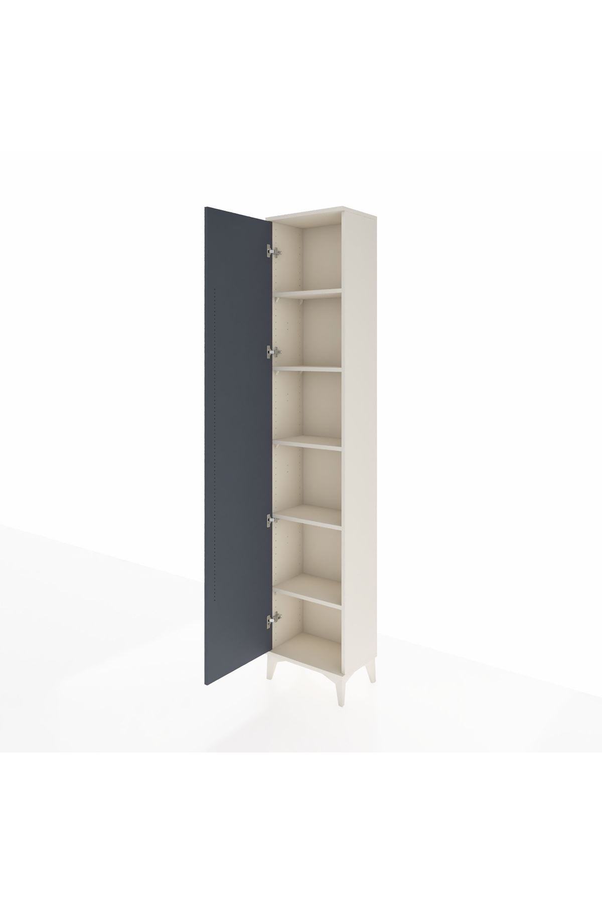 Arges Dolap 5 Raflı Tek Kapaklı 44x30x221 Aytaşı-Antrasit