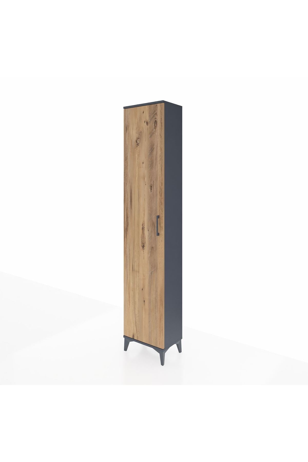 Arges Dolap 5 Raflı Tek Kapaklı 44x30x221 Antrasit-Çam