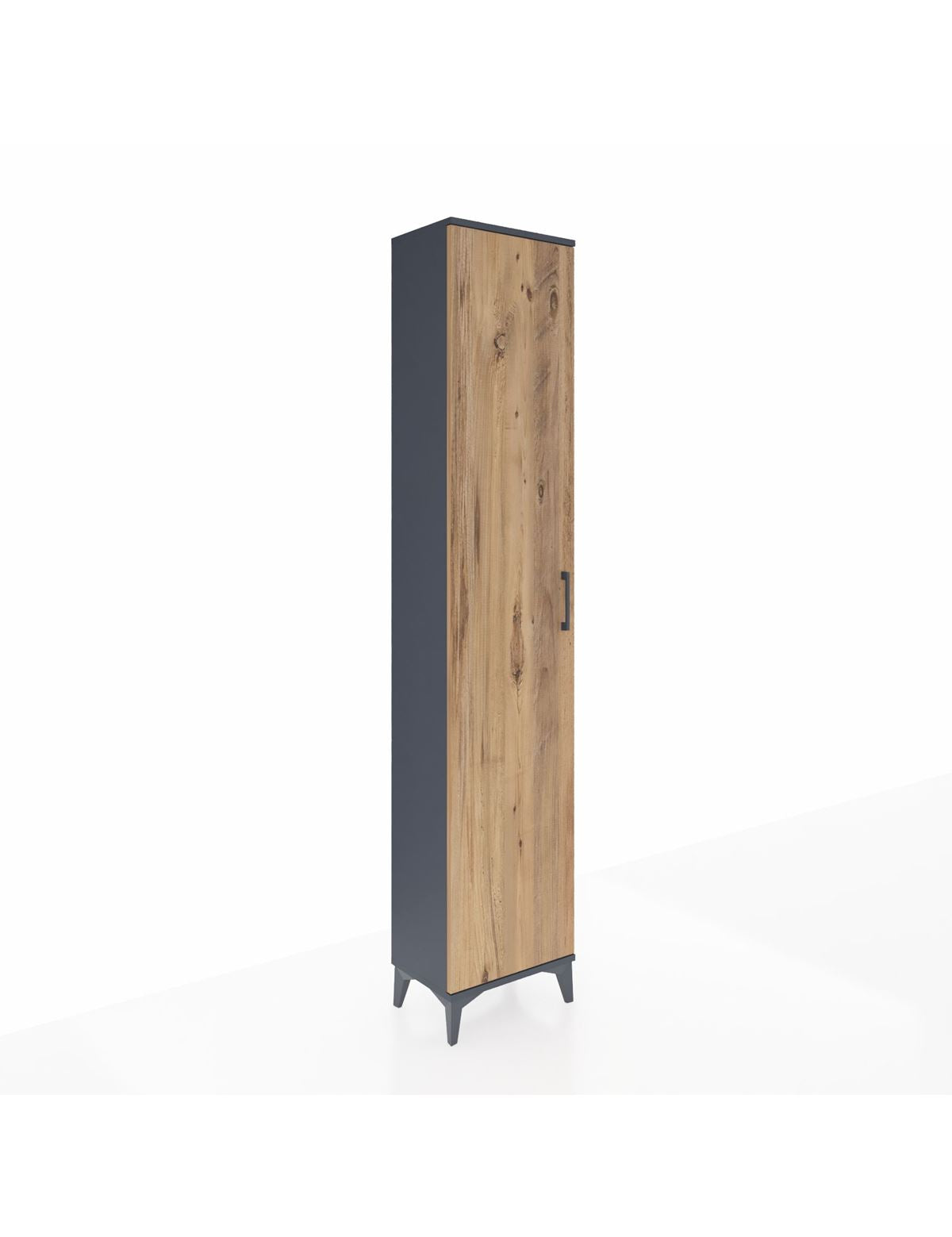 Arges Dolap 5 Raflı Tek Kapaklı 44x30x221 Antrasit-Çam