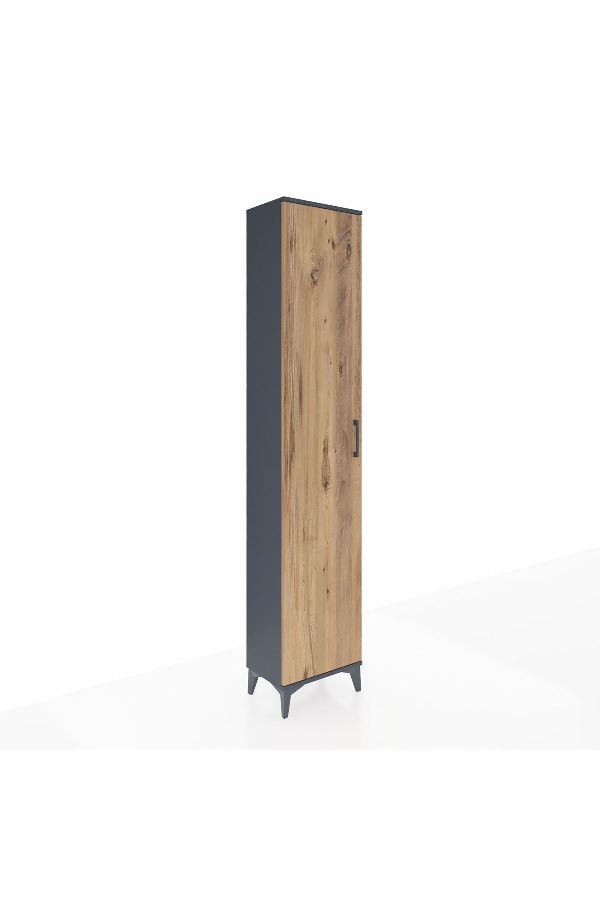 Arges Dolap 5 Raflı Tek Kapaklı 44x30x221 Antrasit-Çam