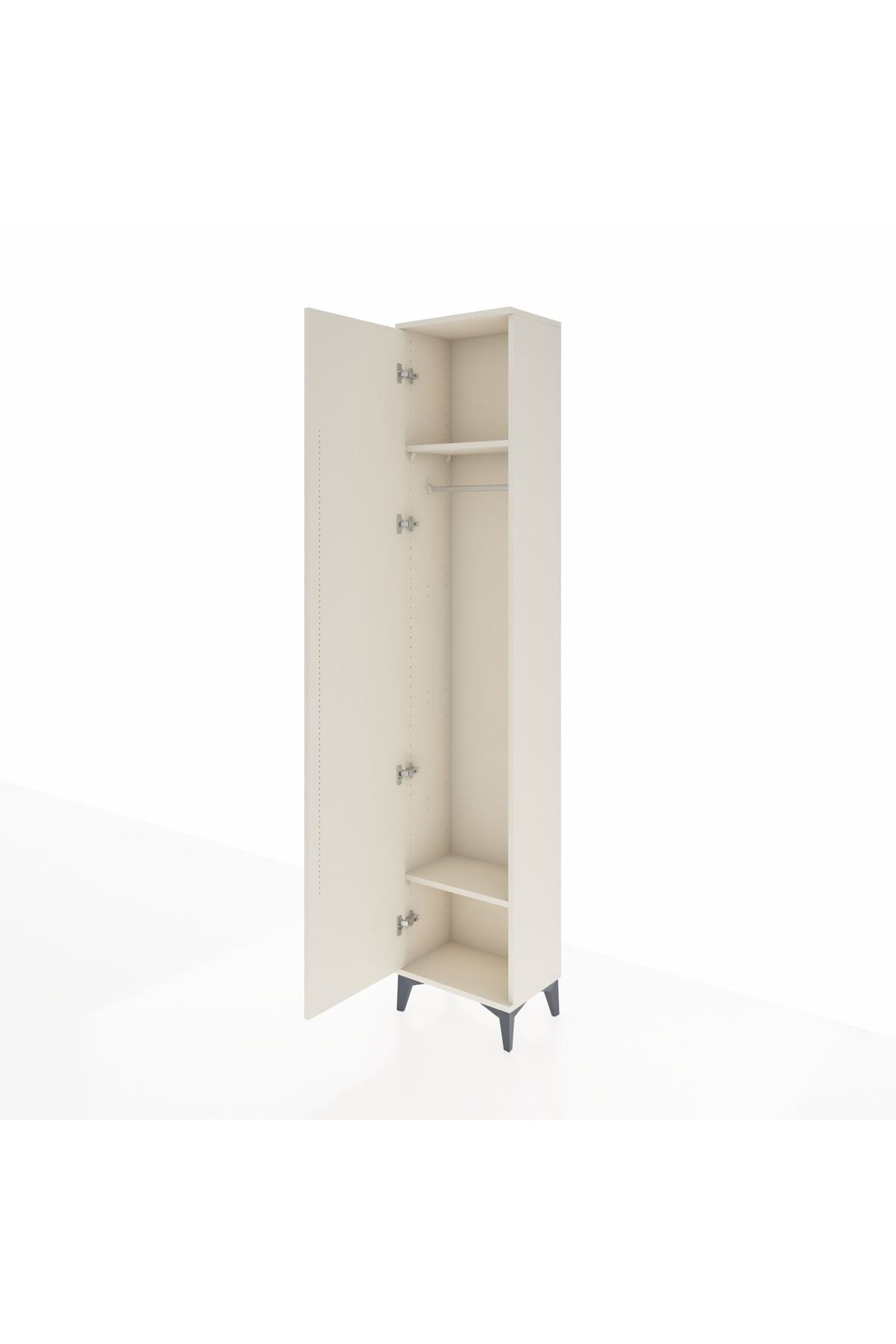 Arges Dolap 2 Raflı Tek Kapaklı Tek Askılı 44x30x221 Aytaşı-Aytaşı