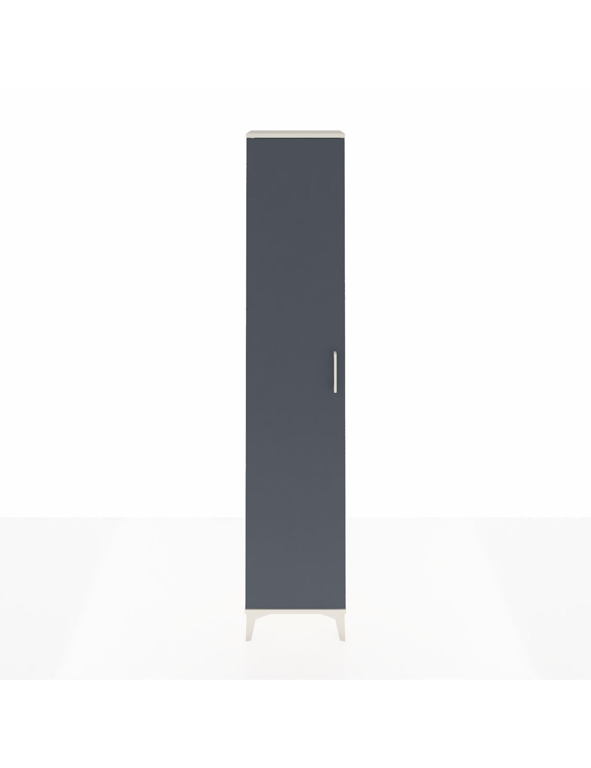 Arges Dolap 2 Raflı Tek Kapaklı Tek Askılı 44x30x221 Aytaşı-Antrasit