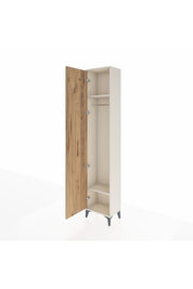 Arges Dolap 2 Raflı Tek Kapaklı Tek Askılı 44x30x221 Aytaşı-Çam