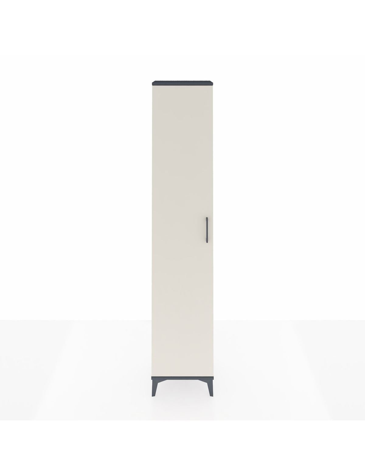 Arges Dolap 2 Raflı Tek Kapaklı Tek Askılı 44x30x221 Antrasit-Aytaşı