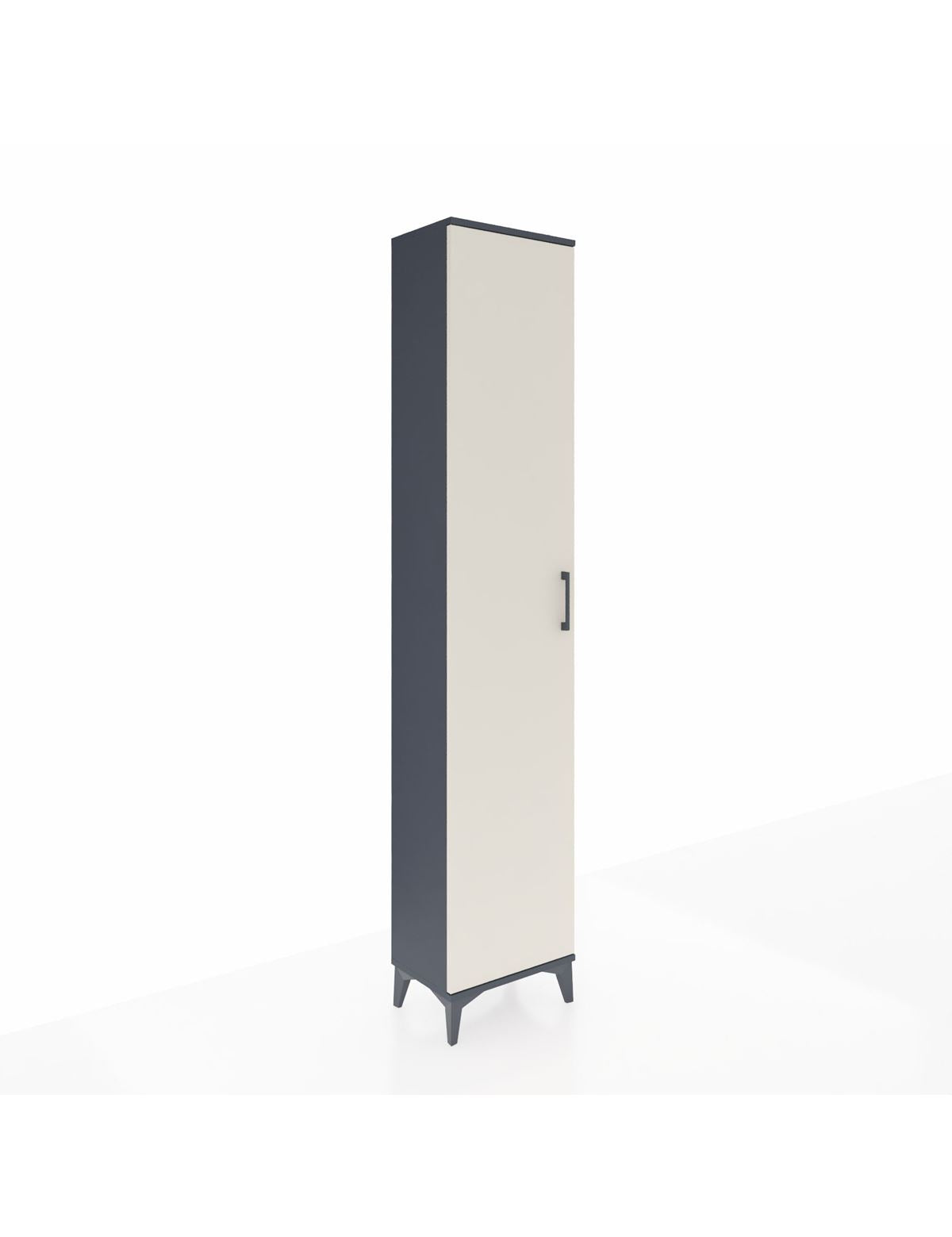 Arges Dolap 2 Raflı Tek Kapaklı Tek Askılı 44x30x221 Antrasit-Aytaşı