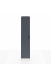 Arges Dolap 2 Raflı Tek Kapaklı Tek Askılı 44x30x221 Antrasit-Antrasit