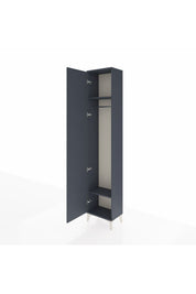 Arges Dolap 2 Raflı Tek Kapaklı Tek Askılı 44x30x221 Antrasit-Antrasit