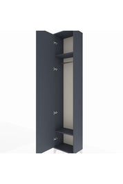 Arges Dolap 2 Raflı Tek Kapaklı Tek Askılı 44x30x221 Antrasit-Antrasit