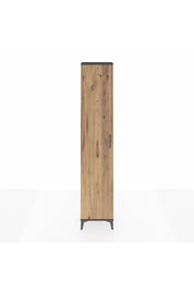 Arges Dolap 2 Raflı Tek Kapaklı Tek Askılı 44x30x221 Antrasit-Çam