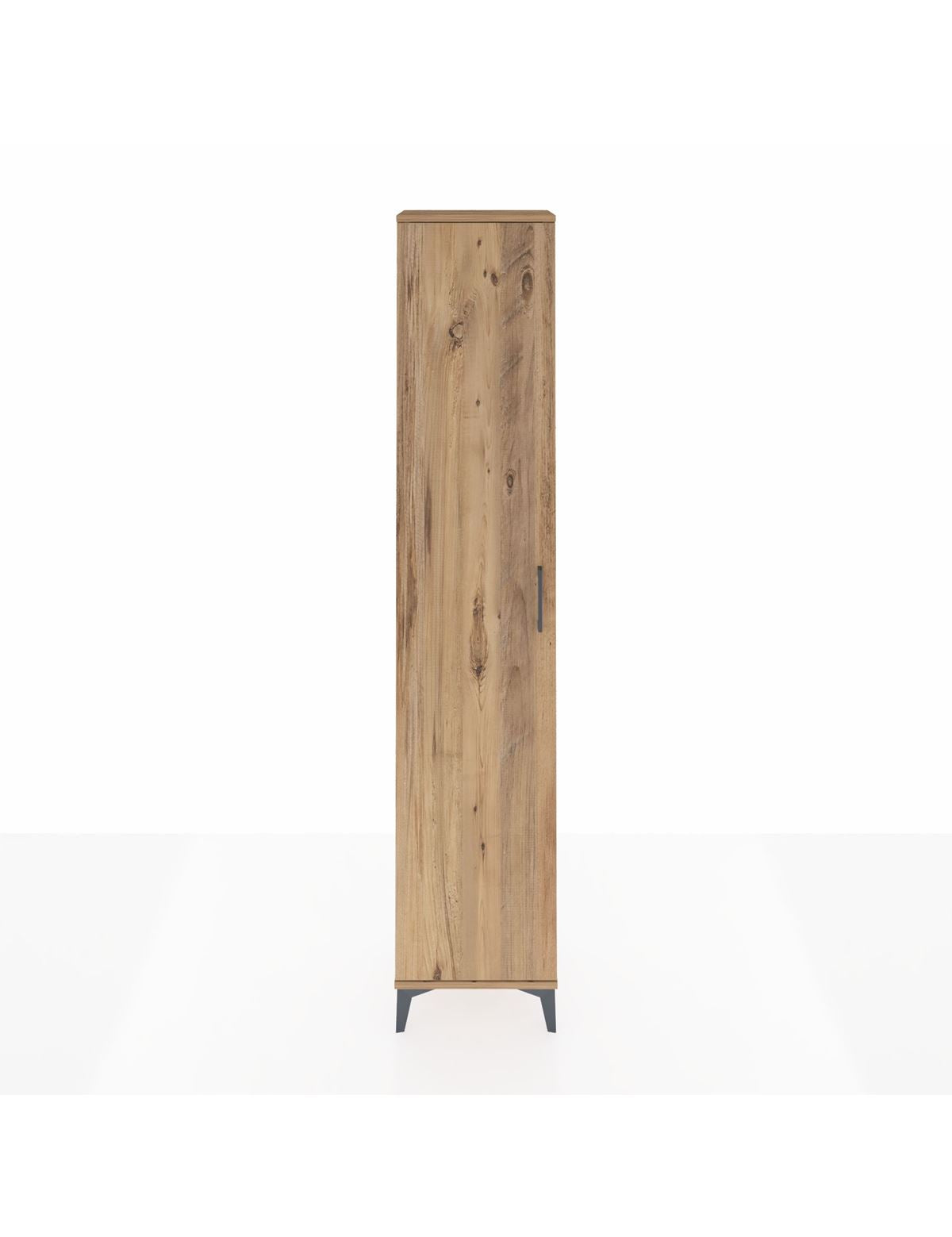 Arges Dolap 2 Raflı Tek Kapaklı Tek Askılı 44x30x221 Çam-Çam