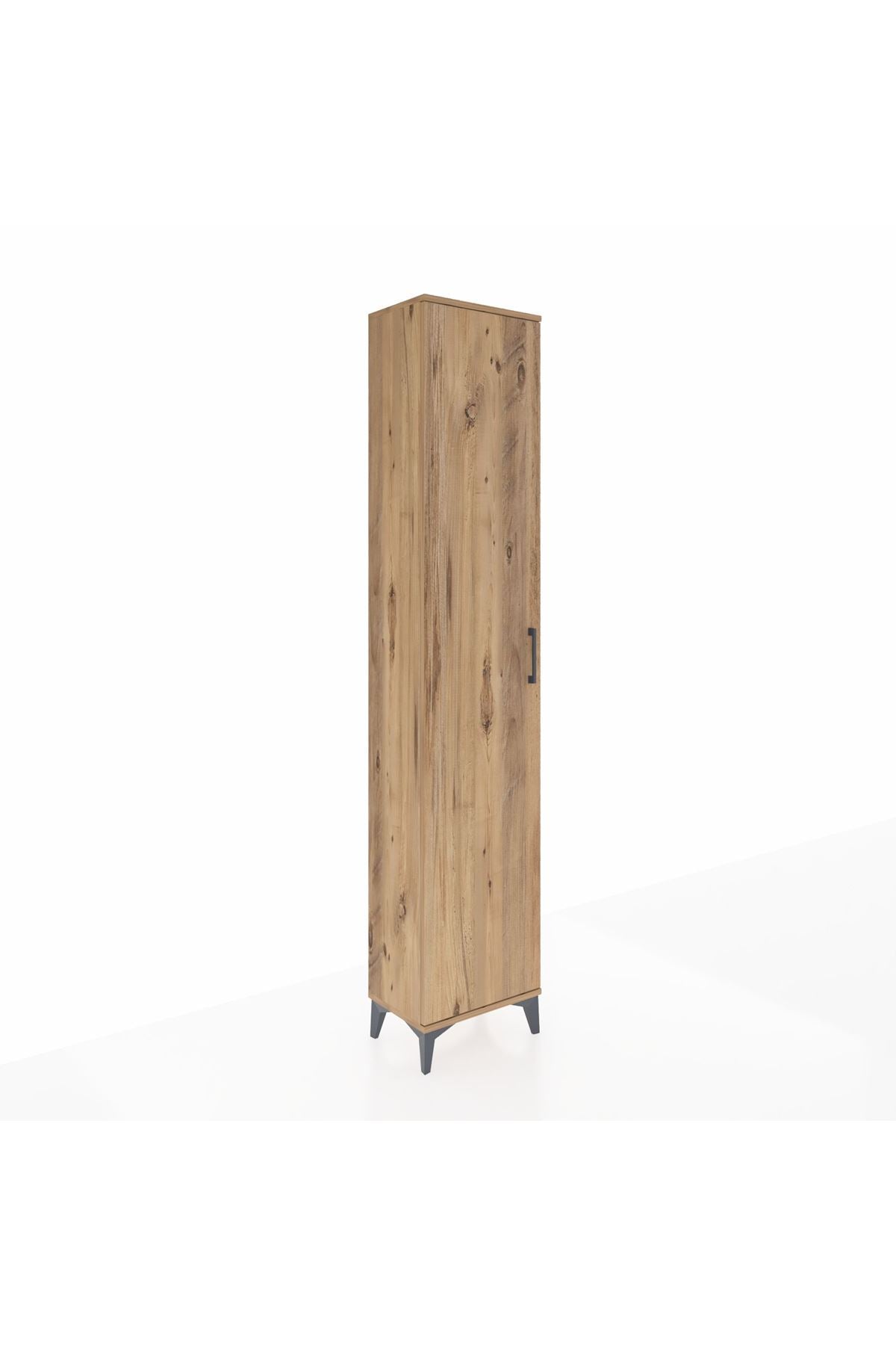 Arges Dolap 2 Raflı Tek Kapaklı Tek Askılı 44x30x221 Çam-Çam