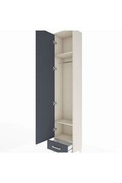 Arges Dolap 3 Raflı Tek Çekmeceli Tek Askılı 44x30x221 Aytaşı-Antrasit