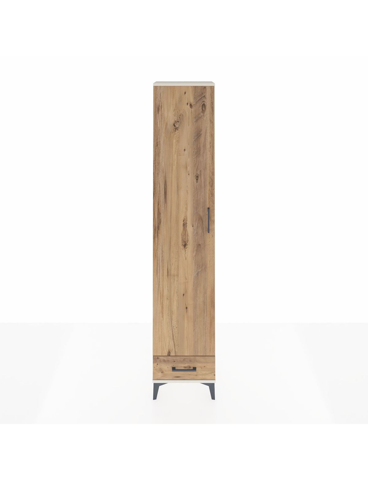 Arges Dolap 3 Raflı Tek Çekmeceli Tek Askılı 44x30x221 Aytaşı-Çam