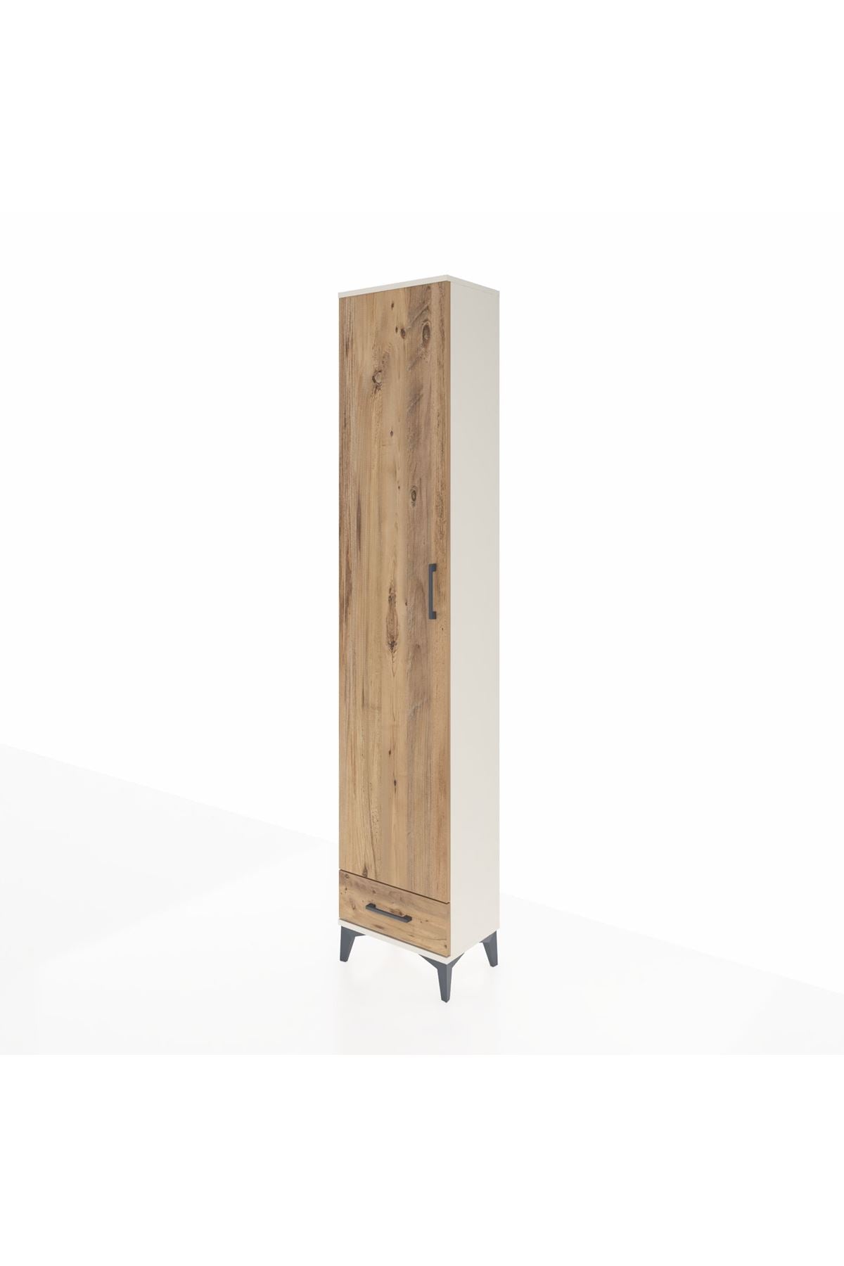 Arges Dolap 3 Raflı Tek Çekmeceli Tek Askılı 44x30x221 Aytaşı-Çam