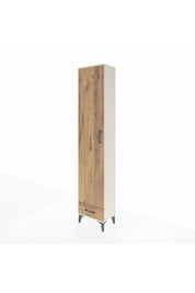 Arges Dolap 3 Raflı Tek Çekmeceli Tek Askılı 44x30x221 Aytaşı-Çam