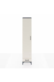 Arges Dolap 3 Raflı Tek Çekmeceli Tek Askılı 44x30x221 Antrasit-Aytaşı