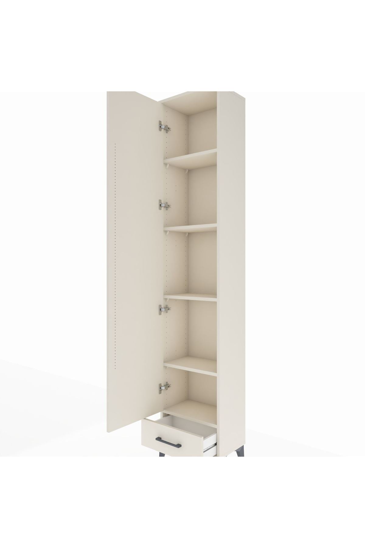 Arges Dolap 5 Raflı Tek Çekmeceli Tek Kapaklı 44x30x221 Aytaşı-Aytaşı