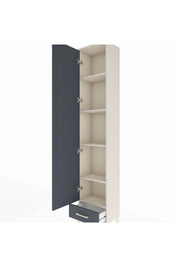 Arges Dolap 5 Raflı Tek Çekmeceli Tek Kapaklı 44x30x221 Aytaşı-Antrasit