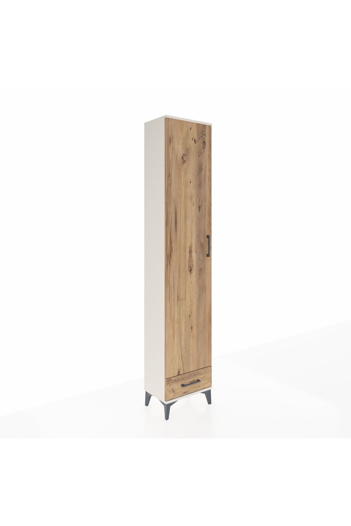 Arges Dolap 5 Raflı Tek Çekmeceli Tek Kapaklı 44x30x221 Aytaşı-Çam