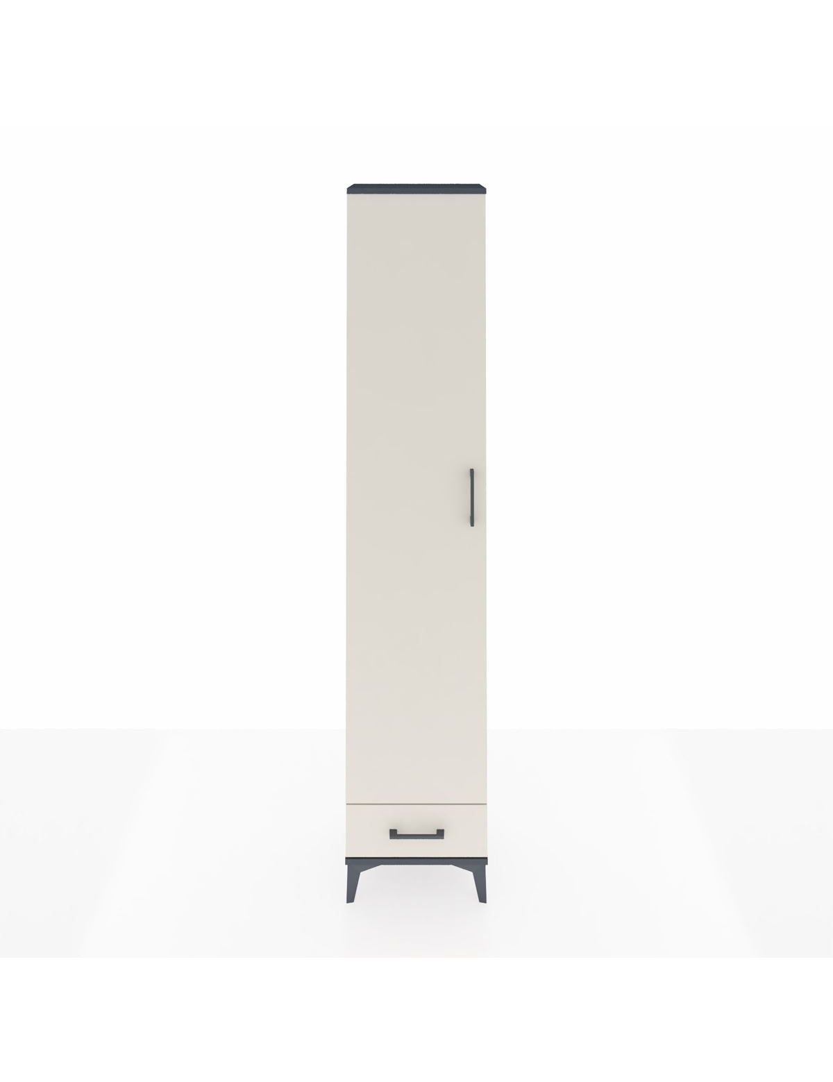 Arges Dolap 5 Raflı Tek Çekmeceli Tek Kapaklı 44x30x221 Antrasit-Aytaşı