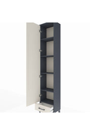 Arges Dolap 5 Raflı Tek Çekmeceli Tek Kapaklı 44x30x221 Antrasit-Aytaşı