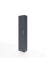 Arges Dolap 5 Raflı Tek Çekmeceli Tek Kapaklı 44x30x221 Antrasit-Antrasit