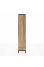 Arges Dolap 5 Raflı Tek Çekmeceli Tek Kapaklı 44x30x221 Antrasit-Çam