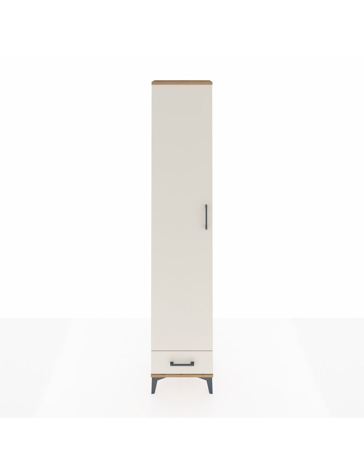 Arges Dolap 5 Raflı Tek Çekmeceli Tek Kapaklı 44x30x221 Çam-Aytaşı