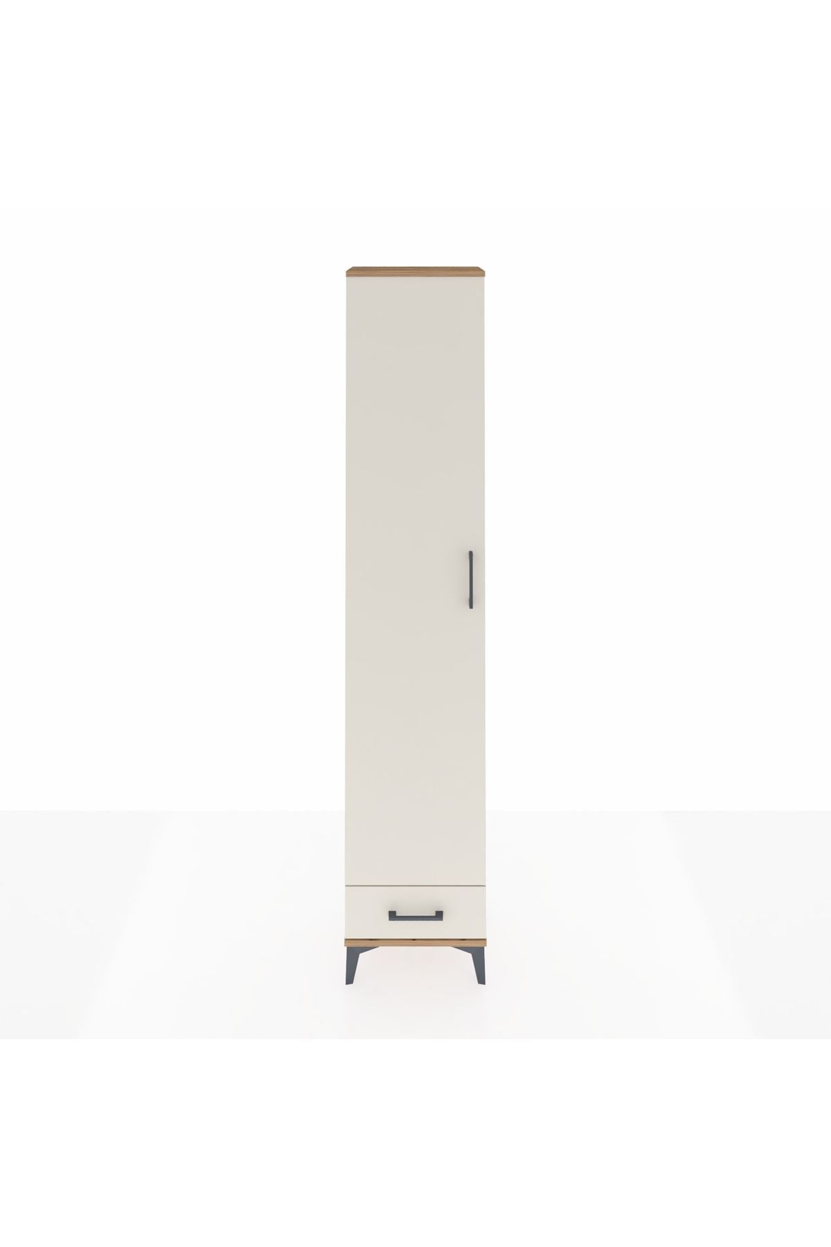 Arges Dolap 5 Raflı Tek Çekmeceli Tek Kapaklı 44x30x221 Çam-Aytaşı