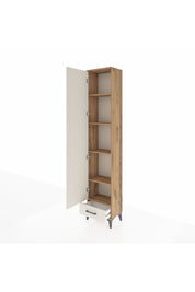 Arges Dolap 5 Raflı Tek Çekmeceli Tek Kapaklı 44x30x221 Çam-Aytaşı