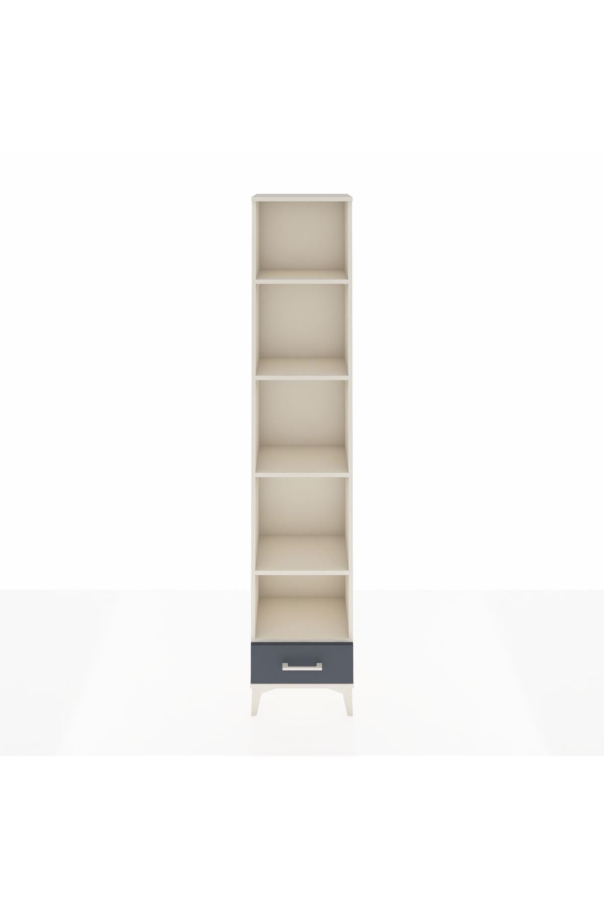 Arges Dolap 5 Raflı Tek Çekmeceli 44x30x221 Aytaşı-Antrasit