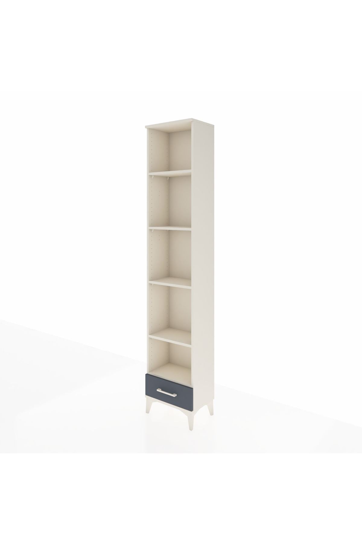 Arges Dolap 5 Raflı Tek Çekmeceli 44x30x221 Aytaşı-Antrasit