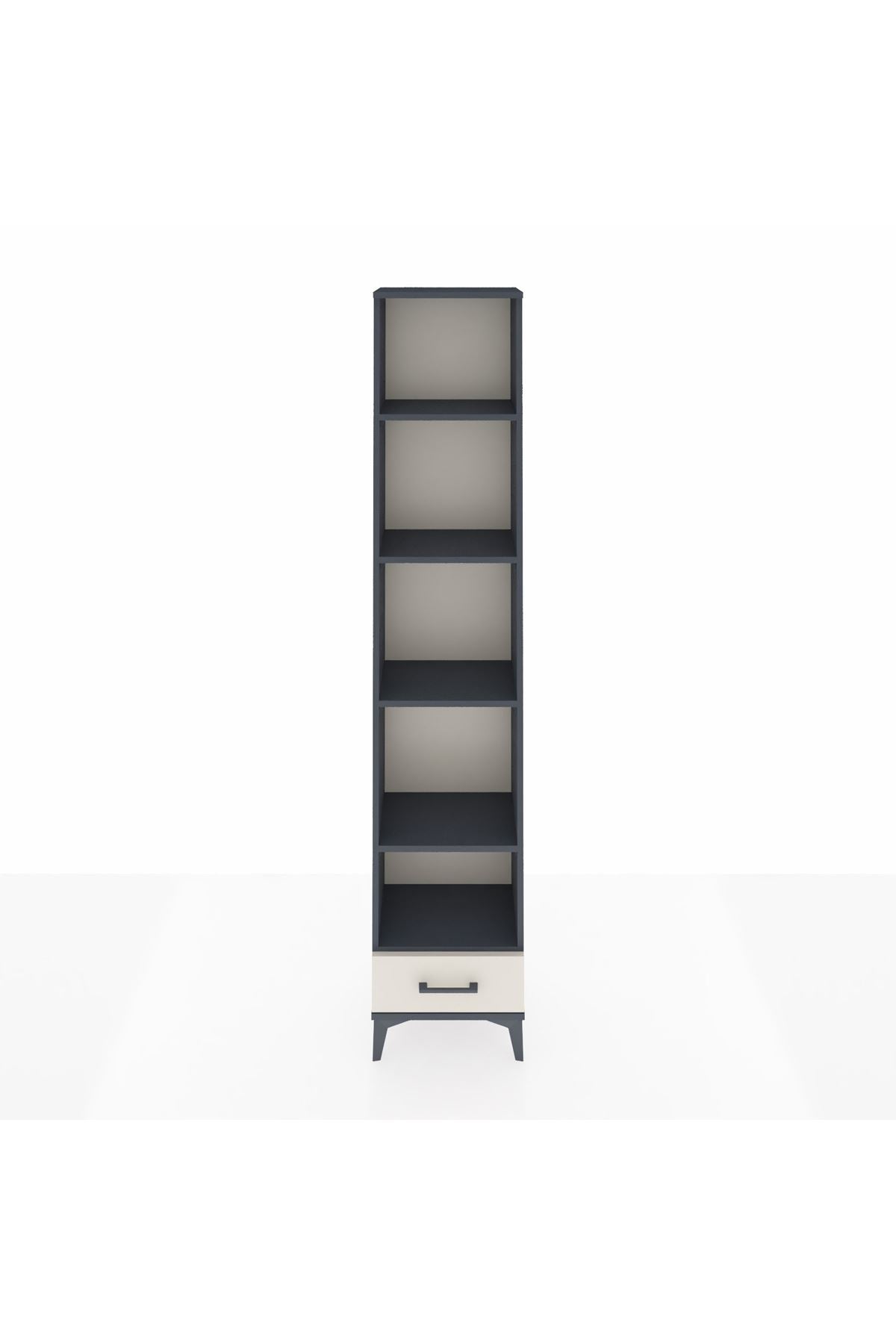 Arges Dolap 5 Raflı Tek Çekmeceli 44x30x221 Antrasit-Aytaşı