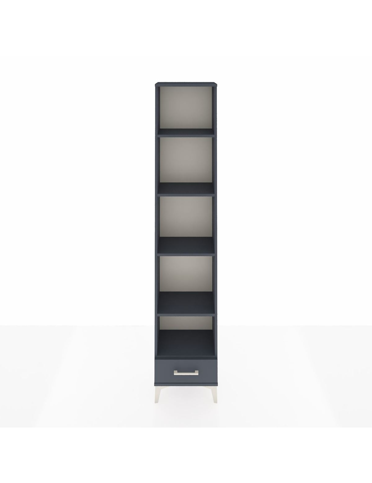 Arges Dolap 5 Raflı Tek Çekmeceli 44x30x221 Antrasit-Antrasit