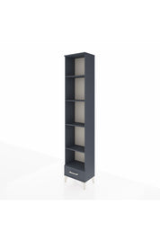 Arges Dolap 5 Raflı Tek Çekmeceli 44x30x221 Antrasit-Antrasit