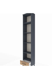 Arges Dolap 5 Raflı Tek Çekmeceli 44x30x221 Antrasit-Çam