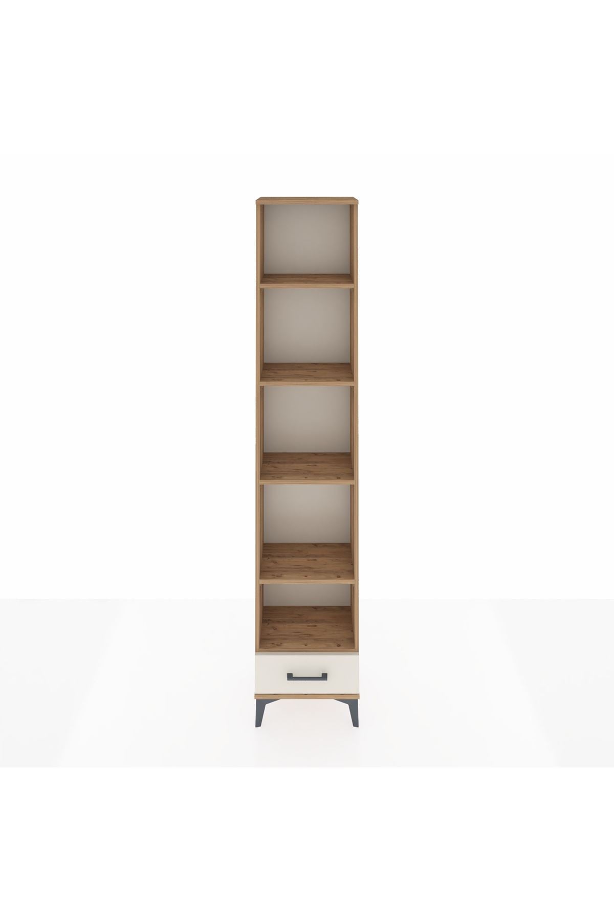 Arges Dolap 5 Raflı Tek Çekmeceli 44x30x221 Çam-Aytaşı