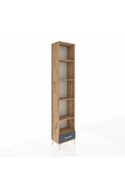 Arges Dolap 5 Raflı Tek Çekmeceli 44x30x221 Çam-Antrasit