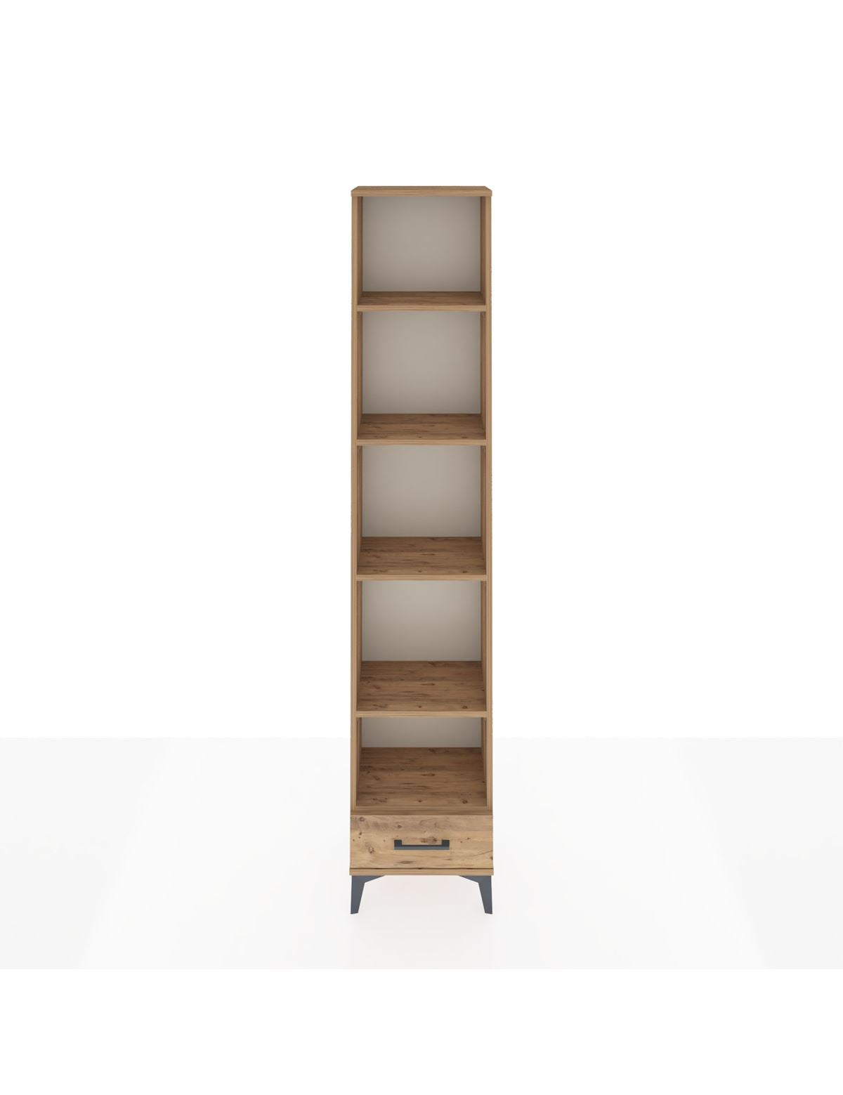 Arges Dolap 5 Raflı Tek Çekmeceli 44x30x221 Çam-Çam