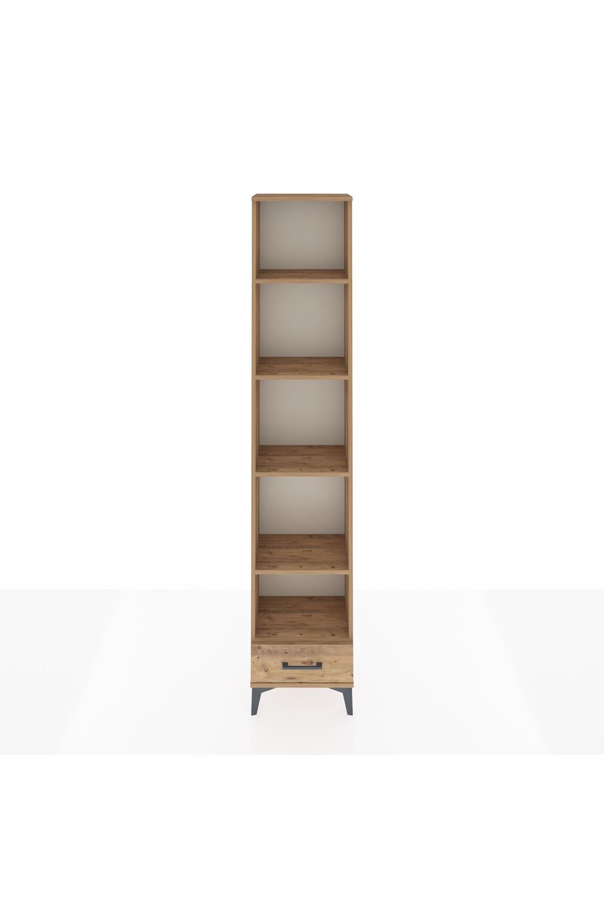 Arges Dolap 5 Raflı Tek Çekmeceli 44x30x221 Çam-Çam