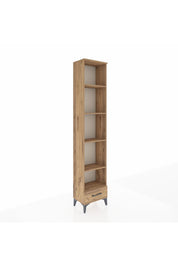 Arges Dolap 5 Raflı Tek Çekmeceli 44x30x221 Çam-Çam