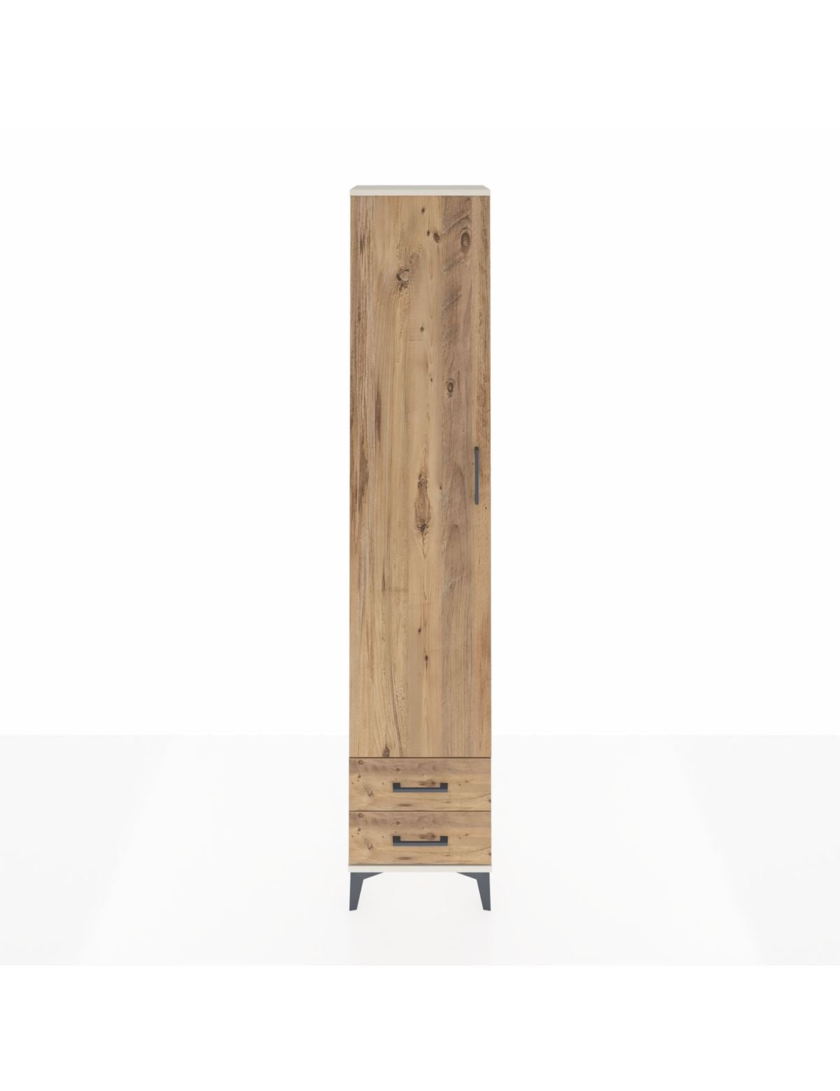 Arges Dolap 2 Raflı 2 Çekmeceli Tek Askılı 44x30x221 Aytaşı-Çam