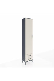 Arges Dolap 2 Raflı 2 Çekmeceli Tek Askılı 44x30x221 Antrasit-Aytaşı