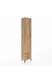 Arges Dolap 2 Raflı 2 Çekmeceli Tek Askılı 44x30x221 Çam-Çam