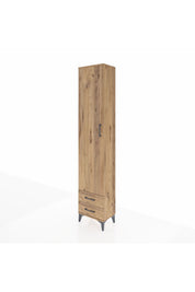 Arges Dolap 2 Raflı 2 Çekmeceli Tek Askılı 44x30x221 Çam-Çam