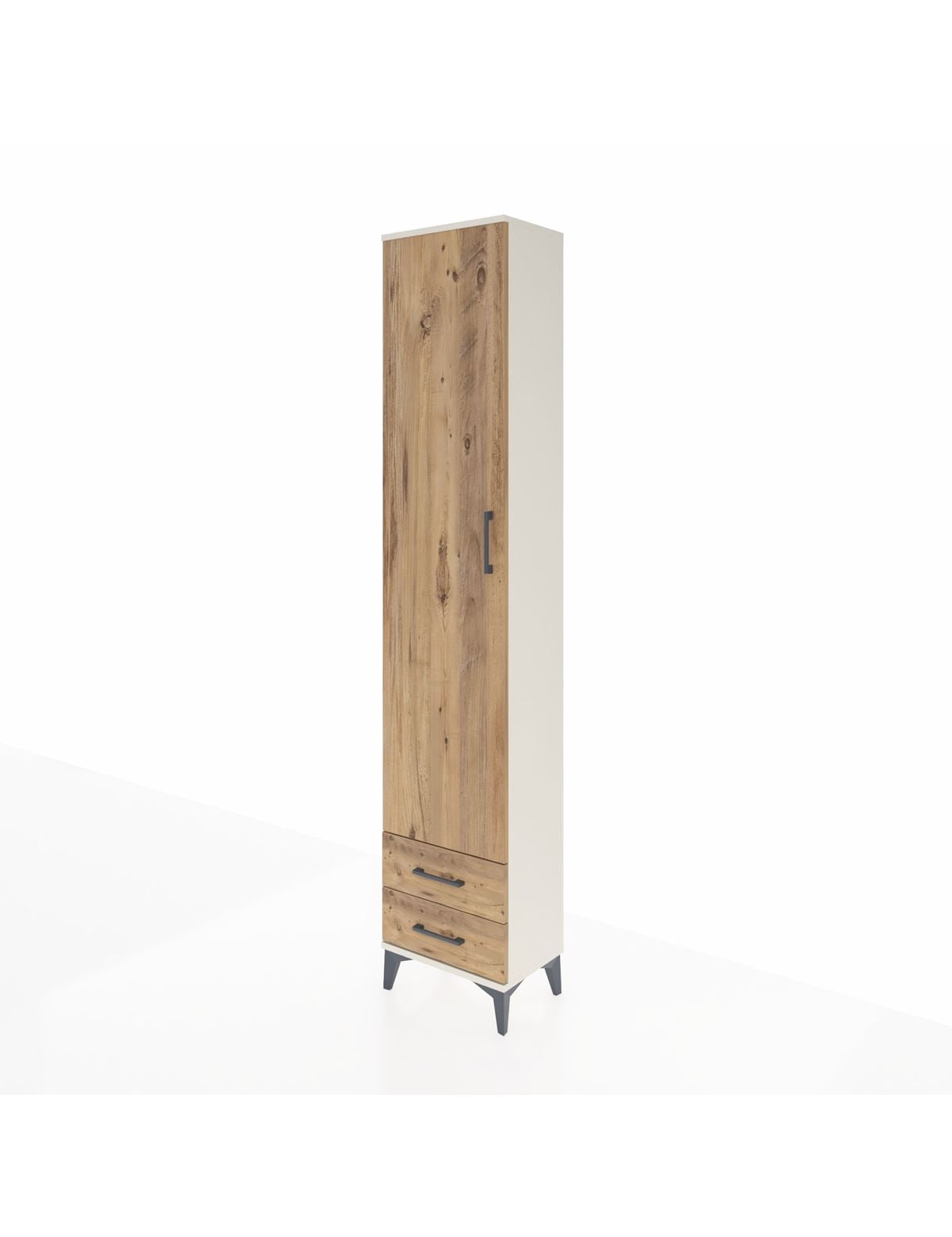Arges Dolap 5 Raflı 2 Çekmeceli Tek Kapaklı 44x30x221 - S28M008V3A