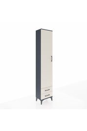 Arges Dolap 5 Raflı 2 Çekmeceli Tek Kapaklı 44x30x221 Antrasit-Aytaşı